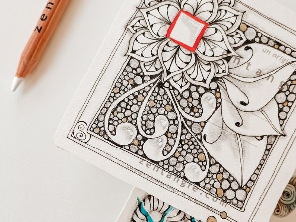 Zentangle break (via Zoom